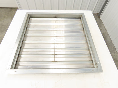 30x30" Aluminum Louvered Fan Shutter Felt Tip Gravity Louvers
