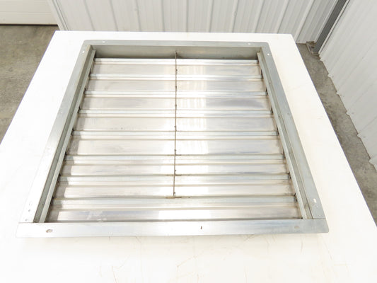 30x30" Aluminum Louvered Fan Shutter Felt Tip Gravity Louvers