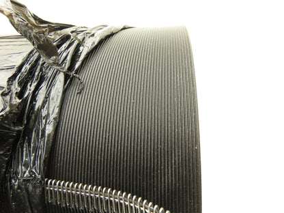 Hytrol 30"W x 75' 3" Grooved Rubber Conveyor Belt Laced 2-Ply Black 2PL100/GP/0