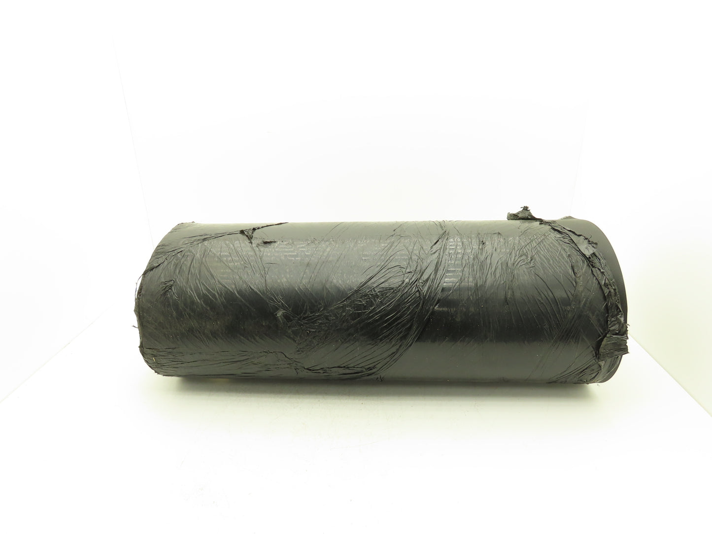 Hytrol 30"W x 75' 3" Grooved Rubber Conveyor Belt Laced 2-Ply Black 2PL100/GP/0