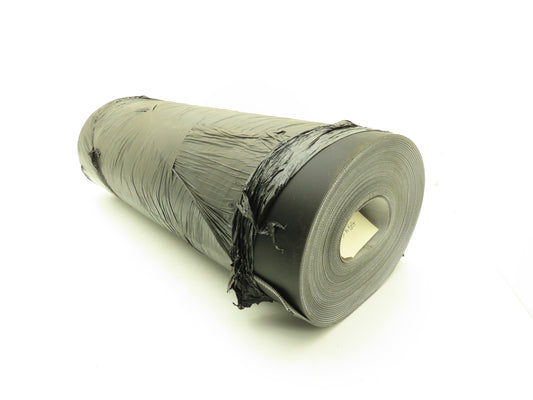 Hytrol 30"W x 75' 3" Grooved Rubber Conveyor Belt Laced 2-Ply Black 2PL100/GP/0