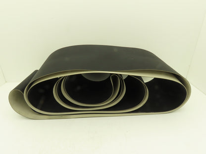 Dorner 10"W x 12' 10" Grooved Rubber Conveyor Belt Black Endless V-Belt Guide