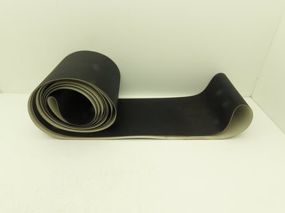 Dorner 10"W x 12' 10" Grooved Rubber Conveyor Belt Black Endless V-Belt Guide