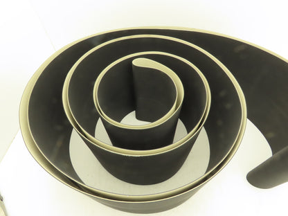 Dorner 10"W x 12' 10" Grooved Rubber Conveyor Belt Black Endless V-Belt Guide