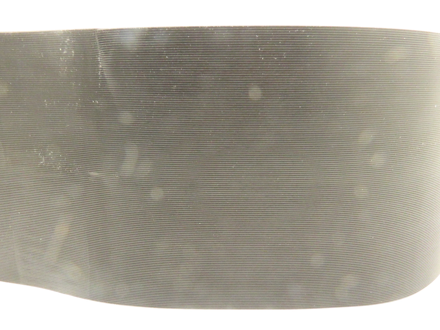 Dorner 10"W x 12' 10" Grooved Rubber Conveyor Belt Black Endless V-Belt Guide