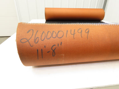 34"W x 11' 8" Grip-Top Incline Conveyor Belt Laced 2-Ply Black Rubber PHR2-160