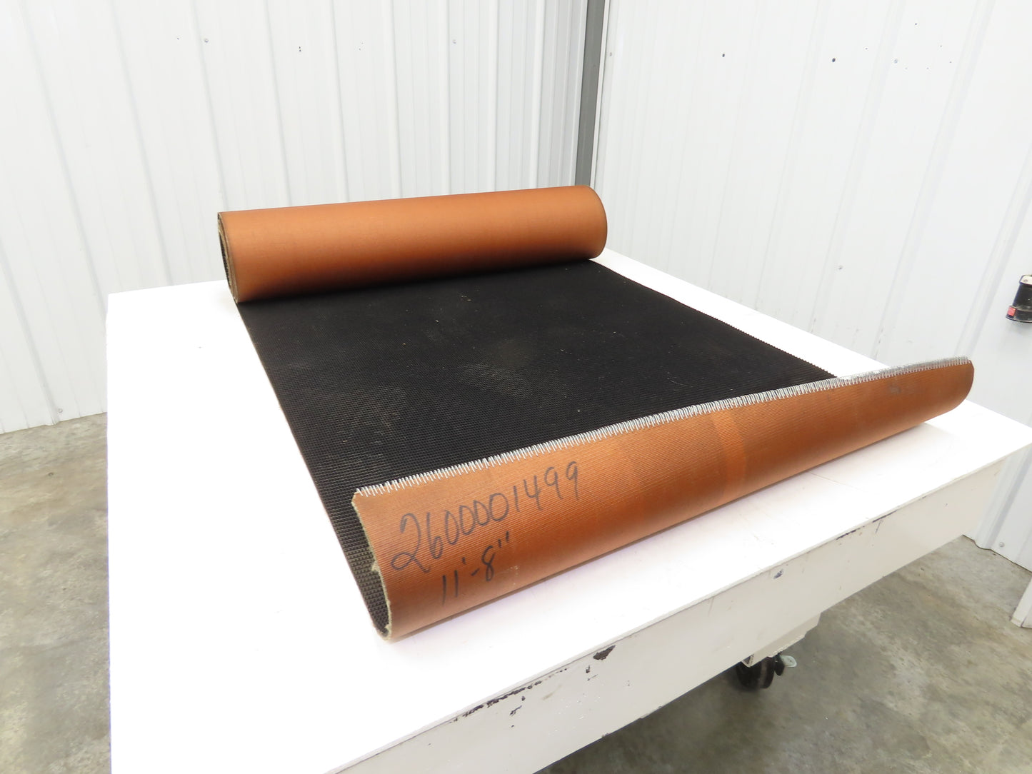 34"W x 11' 8" Grip-Top Incline Conveyor Belt Laced 2-Ply Black Rubber PHR2-160