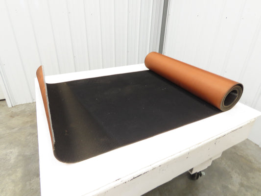 34"W x 11' 8" Grip-Top Incline Conveyor Belt Laced 2-Ply Black Rubber PHR2-160