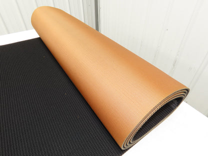 34"W x 11' 8" Grip-Top Incline Conveyor Belt Laced 2-Ply Black Rubber PHR2-160