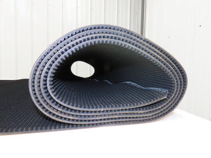 34"W x 11' 8" Grip-Top Incline Conveyor Belt Laced 2-Ply Black Rubber PHR2-160