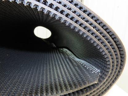 34"W x 11' 8" Grip-Top Incline Conveyor Belt Laced 2-Ply Black Rubber PHR2-160