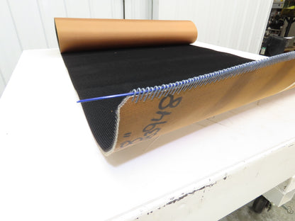 34"W x 11' 8" Grip-Top Incline Conveyor Belt Laced 2-Ply Black Rubber PHR2-160