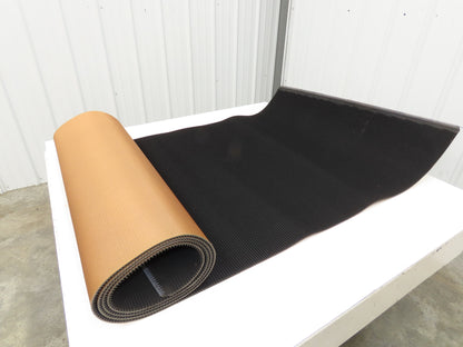 34"W x 11' 8" Grip-Top Incline Conveyor Belt Laced 2-Ply Black Rubber PHR2-160