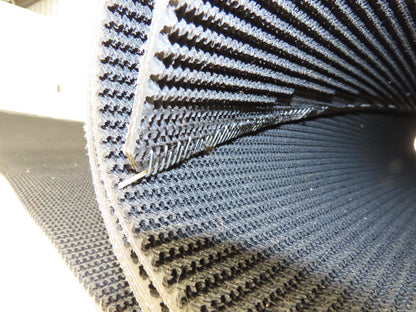 34"W x 12' 4" Grip-Top Incline Conveyor Belt Laced 2-Ply Black Rubber PHR2-160