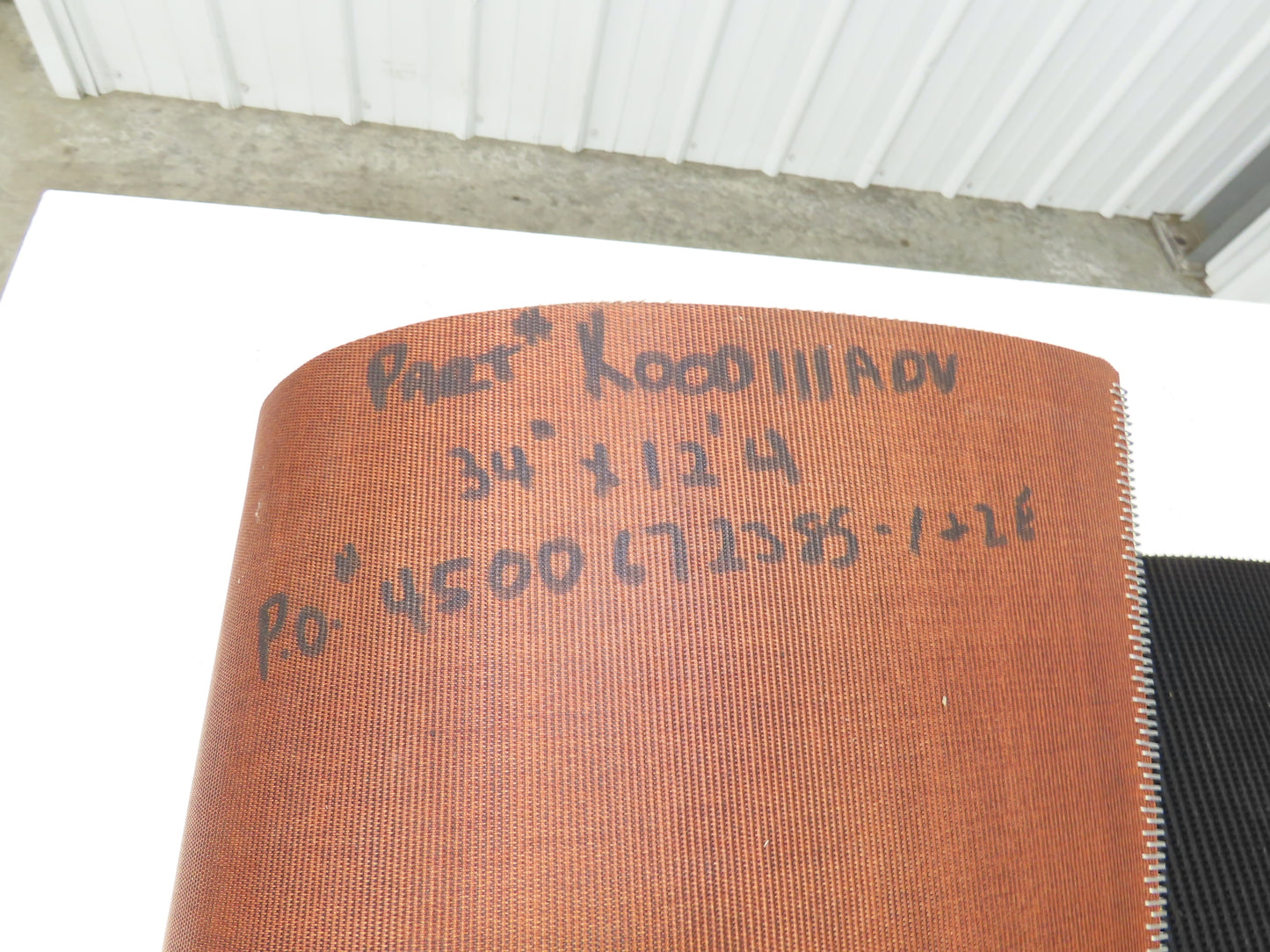 34"W x 12' 4" Grip-Top Incline Conveyor Belt Laced 2-Ply Black Rubber PHR2-160