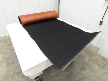 34"W x 12' 4" Grip-Top Incline Conveyor Belt Laced 2-Ply Black Rubber PHR2-160