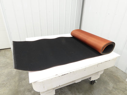 34"W x 12' 4" Grip-Top Incline Conveyor Belt Laced 2-Ply Black Rubber PHR2-160