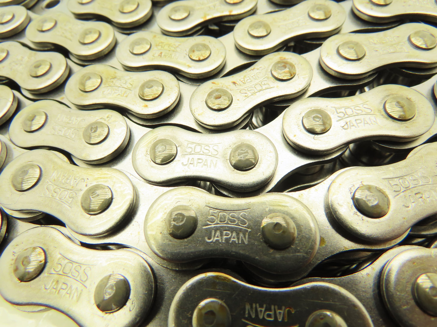 Tsubaki 50-2SS #50 2-Strand Double Roller Chain Stainless 5/8" Pitch Riveted 10'