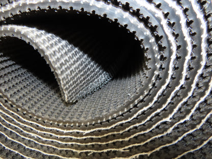 36"W x 41' Grip-Top Incline Conveyor Belt Laced Black Rubber