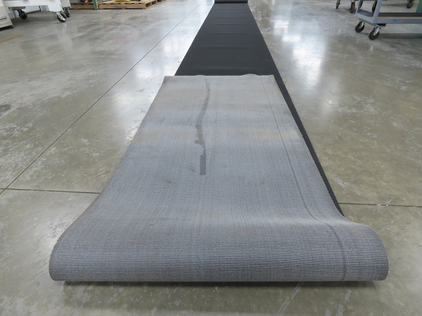36"W x 41' Grip-Top Incline Conveyor Belt Laced Black Rubber