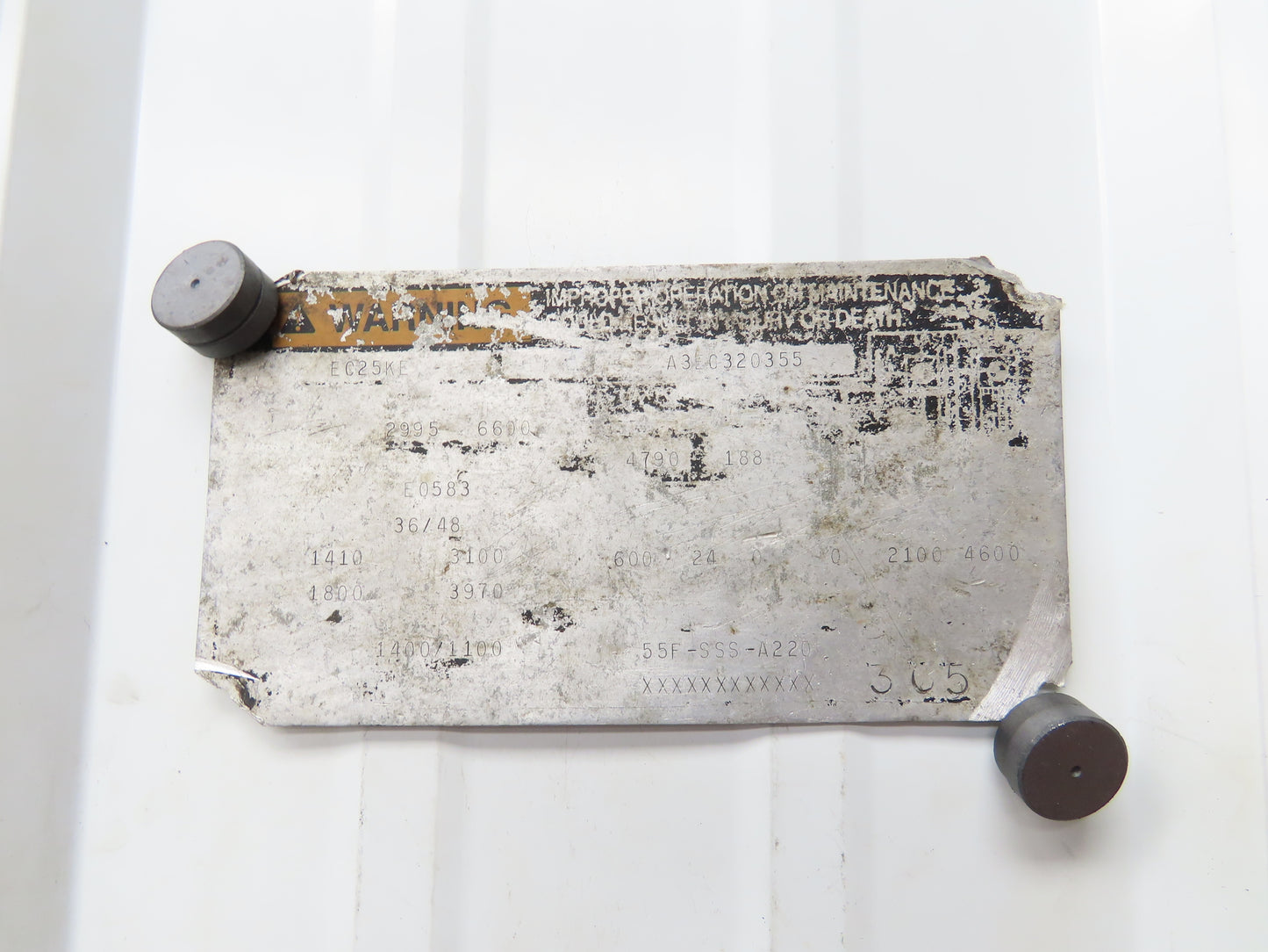 Caterpillar EC25KE Forklift Mast 188" 3-Stage Side Shift Tilt 3970lbs Class 3