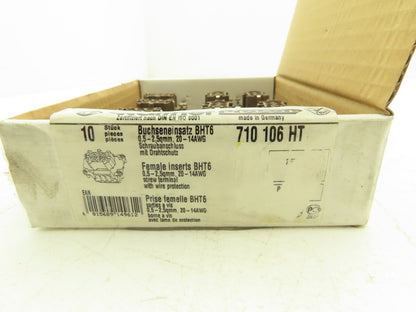 Walther 710 106 HT Procon 6-Pin Female BHT6 Connector Lot of 10