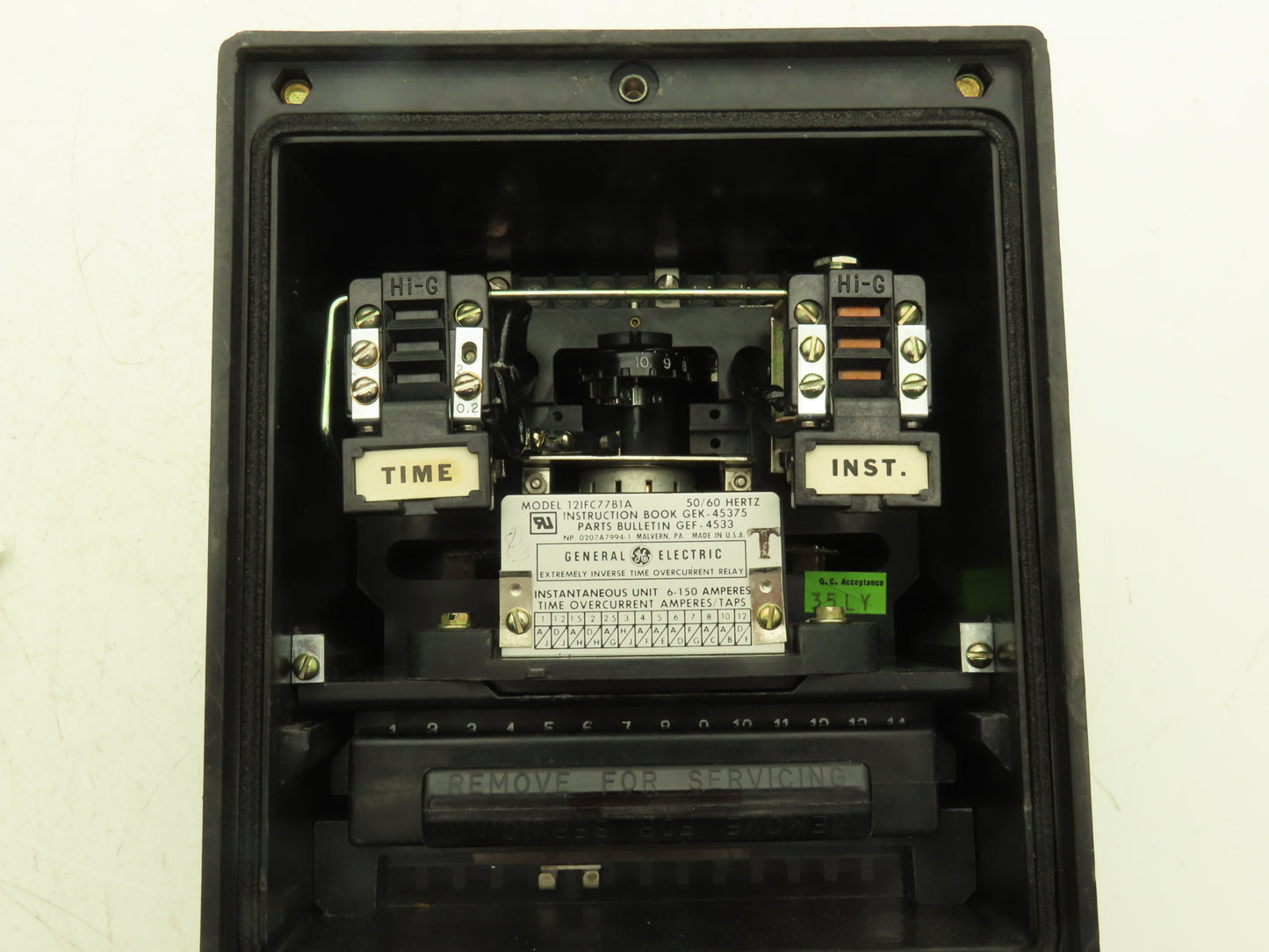 GE General Electric 12IFC77B1A Time OverCurrent Protection Relay 6-150 Amp