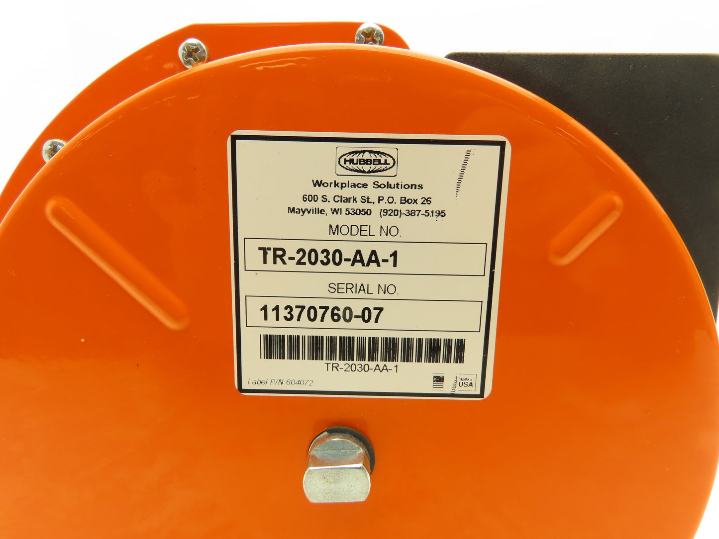 Hubbell TR-2030-AA-1 Retriever Reel Cable Tool Balancer 3lb 30'