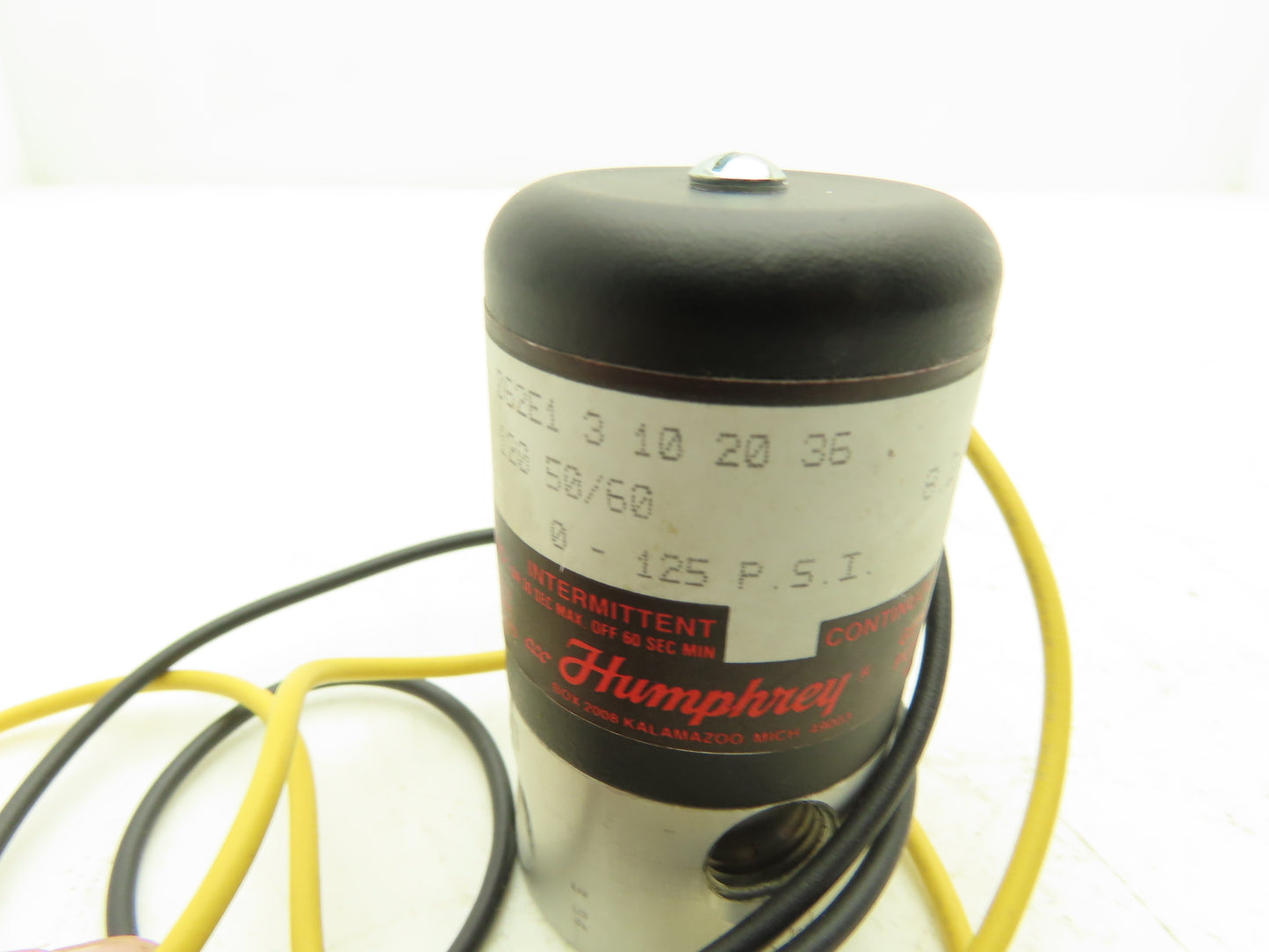Humphrey 062E1-3-10-20-36 Solenoid Valve 0-125psi 1/4" NPT 120V Continuous Coil