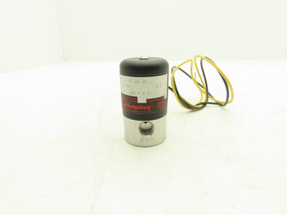 Humphrey 062E1-3-10-20-36 Solenoid Valve 0-125psi 1/4" NPT 120V Continuous Coil
