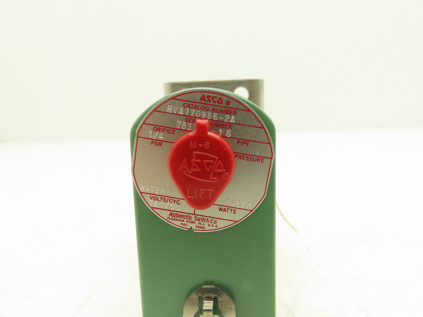 Asco HVA170966-2A Solenoid Valve 0-125psi 1/4" Orifice  120V 50/60Hz Coil