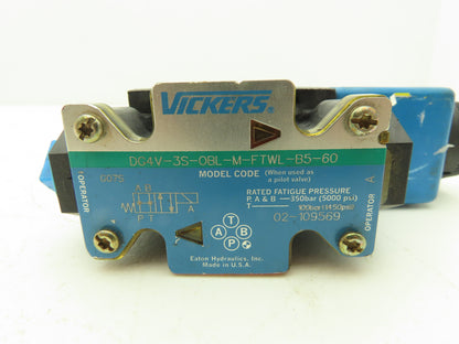 Vickers DG4V-3S-OBL-M-FTWL-B5-60 Hydraulic Directional Solenoid Valve 120V 60Hz