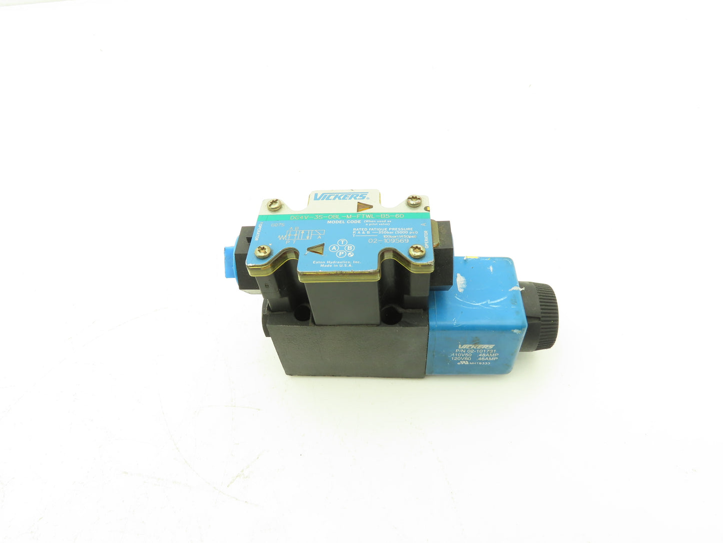 Vickers DG4V-3S-OBL-M-FTWL-B5-60 Hydraulic Directional Solenoid Valve 120V 60Hz