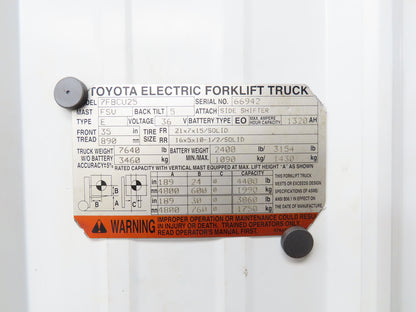 Toyota 24310-21442-71 Electric Forklift Contactor Control Panel Off 7FBCU25