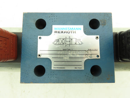 Rexroth 4WE10J31/CG24N 9Z45 Hydraulic Directional Dual Solenoid Valve 24VDC