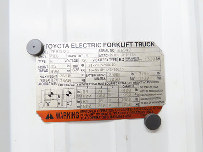 Toyota Electric Forklift Three Lever Control With Lift Tilt Shift From 7FBCU25