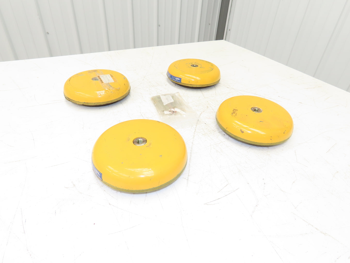 EL-190-E Machine Leveling Feet Rubber Pads M12x1.75x 3"Stud 7.5"OD Set of 4