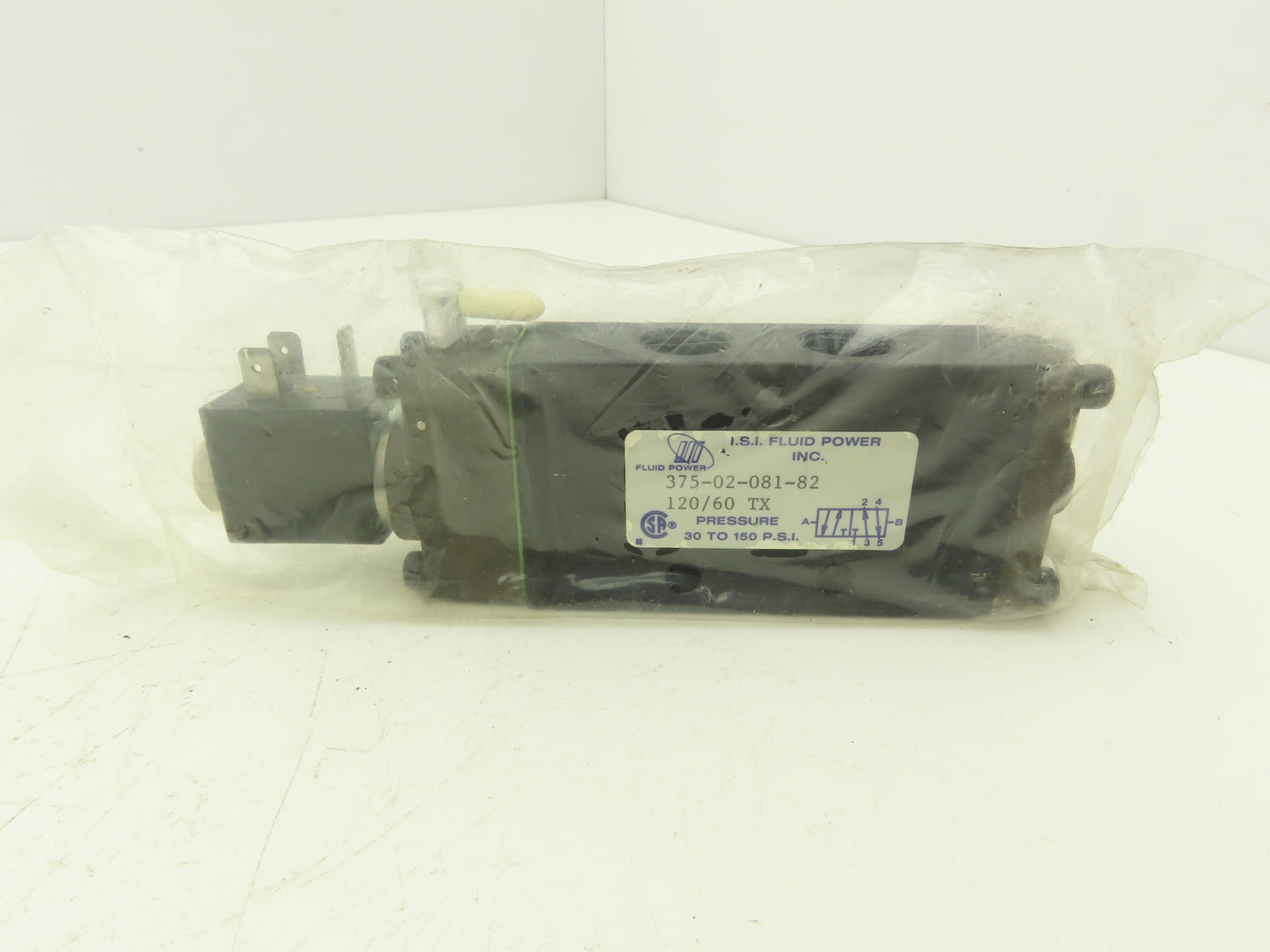 ISI Fluid Power 375-02-081-82 Pneumatic Directional Solenoid Air Valve 120V Coil