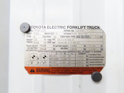 Toyota 17A089 C Electric Forklift Lighting Switch Control OEM 7FBCU25