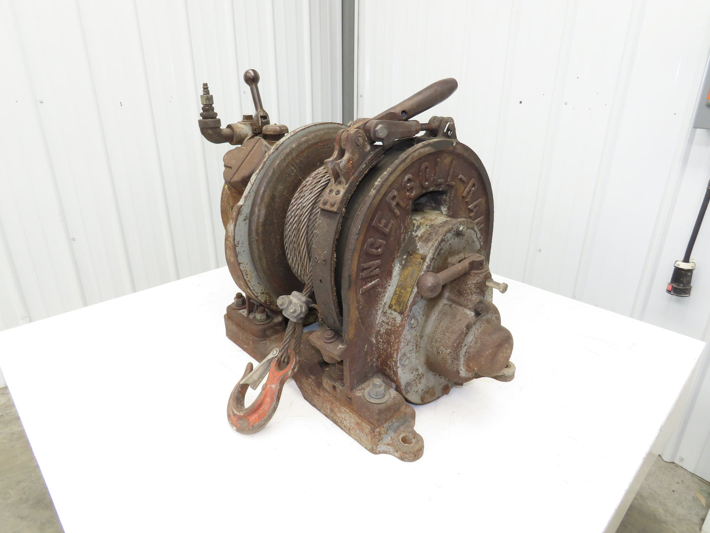 IR HU Utility Hoist Air Tugger Winch 2k 2000lbs 1/2" Wire Rope Pneumatic 125FPM