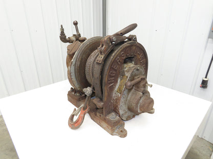 IR HU Utility Hoist Air Tugger Winch 2k 2000lbs 1/2" Wire Rope Pneumatic 125FPM
