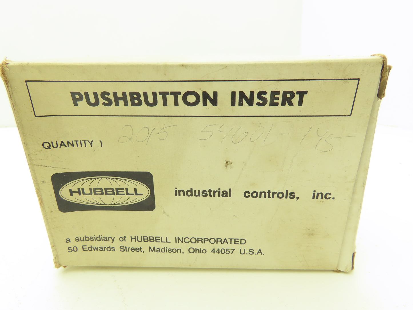 Hubbell 54601-145 Momentary Contact Two Pushbutton Assembly 1 NO 1 NC Lot of 2