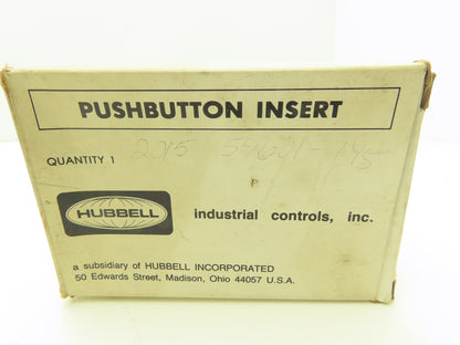 Hubbell 54601-145 Momentary Contact Two Pushbutton Assembly 1 NO 1 NC Lot of 2
