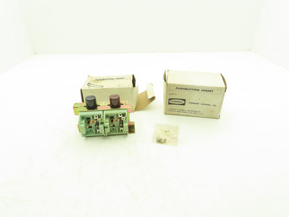 Hubbell 54601-145 Momentary Contact Two Pushbutton Assembly 1 NO 1 NC Lot of 2
