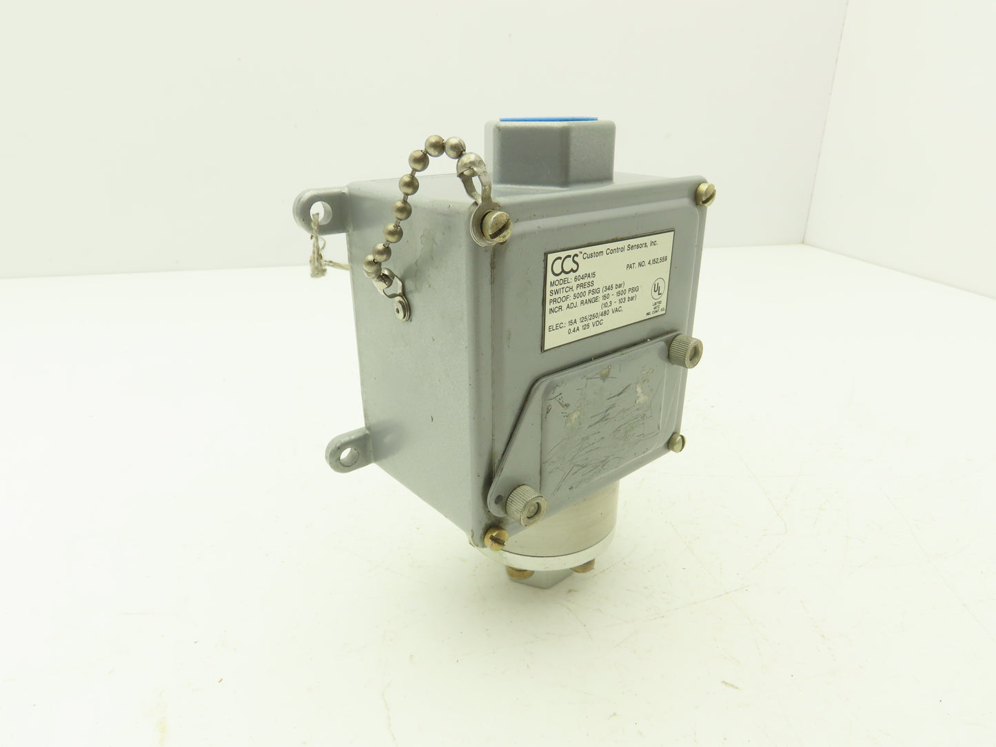 Custom Control Sensors 604PA15 Hydraulic Pressure Switch 5000 PSIG 125/250/480V