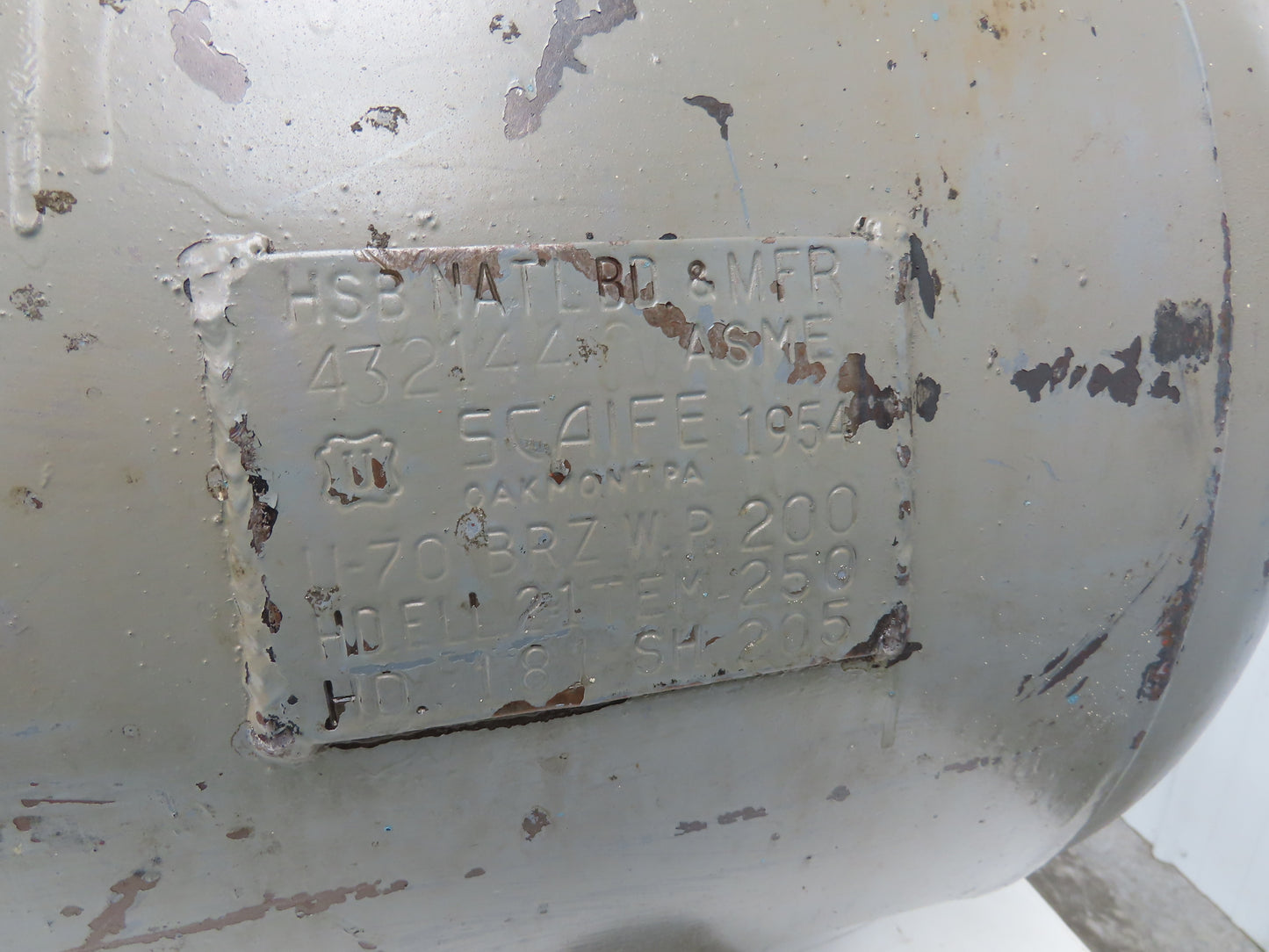 Compressed Air Receiver Tank 60 Gallon 200PSI 250°F Horizontal Compressor