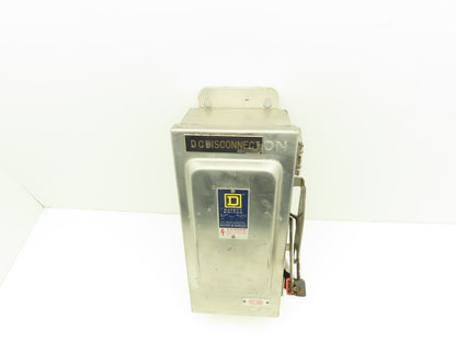 Square D HU221DS Safety Disconnect Switch 30 Amp 600V 2 Pole Fused SS E1