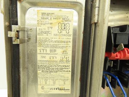Square D HU221DS Safety Disconnect Switch 30 Amp 600V 2 Pole Fused SS E1