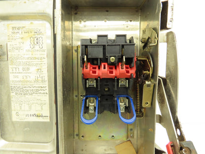 Square D HU221DS Safety Disconnect Switch 30 Amp 600V 2 Pole Fused SS E1