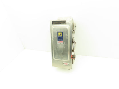 Square D HU221DS Safety Disconnect Switch 30 Amp 600V 2 Pole Fused SS E1